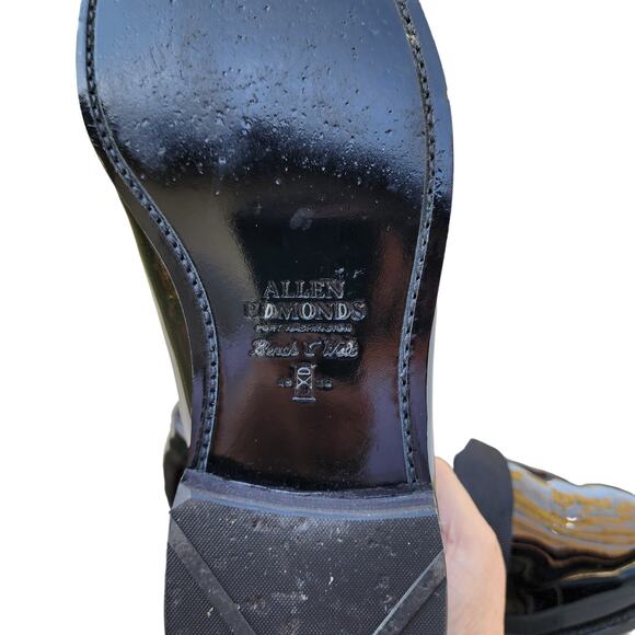 Allen Edmonds James Polished Patent Leather Tuxedo Dress Loafers 12 - Picture 10 of 13